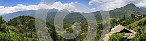 Majestuous panorama on the mountains near sapa, on the way to the tram ton pass, sapa, Lao Cai, Vietnam